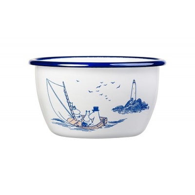 Пиала эмалированная Moomin Моряки White, 600 мл (товар из аутлета)